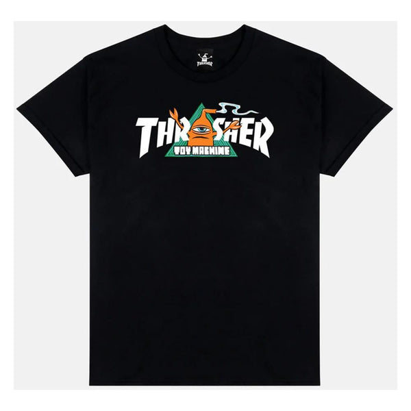 Thrasher x Toy Machine T-Shirt Vortex - Black - Skatewarehouse.co.uk
