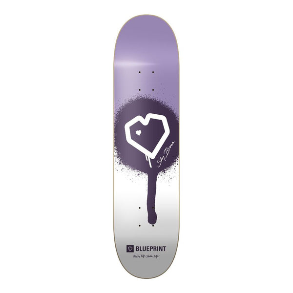 Blueprint x Sky Brown x MLSL Collab Guest Purple / White Skateboard Deck - 8.0