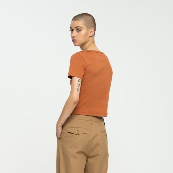 Santa Cruz Womens T-Shirt Yin Yang Strip T-Shirt - Butterscotch - Skatewarehouse.co.uk