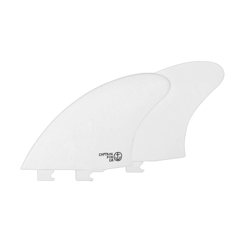 Captain Fin Co - CF Twin Keel - Large - White (Snap-In / FCS II) - L