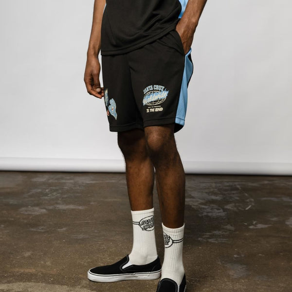 Santa Cruz Mesh Shorts TTE Worldwide Mesh Short - Black - Skatewarehouse.co.uk