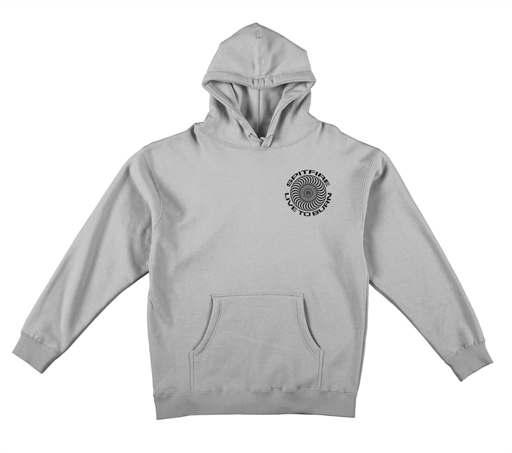 Spitfire Live To Burn Classic Hoodie (Smoke) - M
