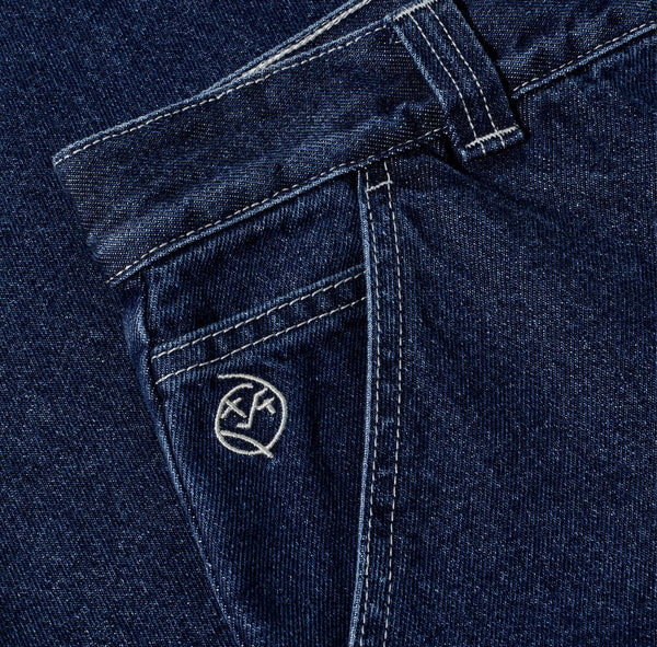 Polar Skate Co Big Boy Work Pants (Dark Blue w / White Stitching)