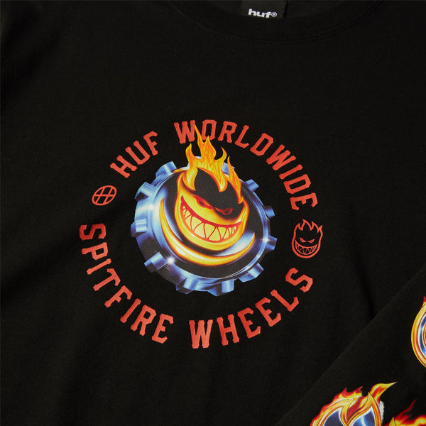 HUF Spitfire Chrome Head LS Tee (Black) - M