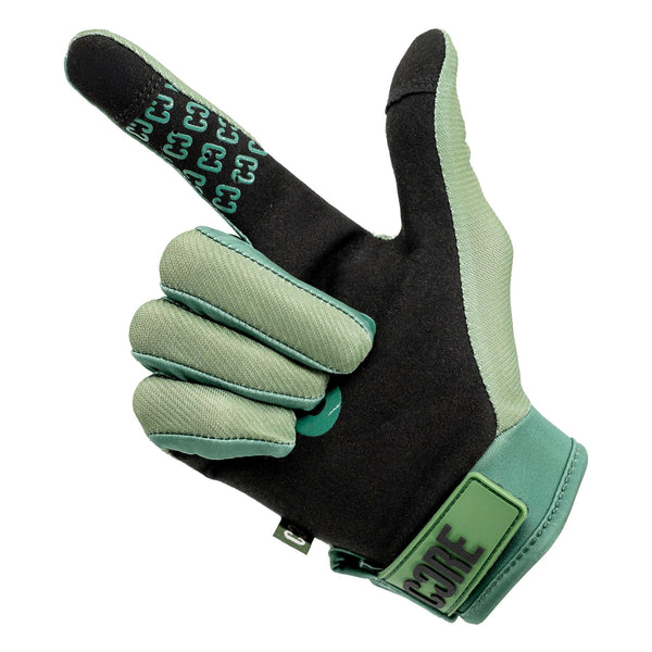 CORE Pro-Fit Velcro BMX Bike Gloves - Army Green