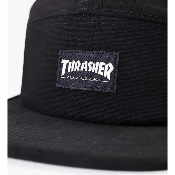 Thrasher Cap 5 Panel - Black - Skatewarehouse.co.uk