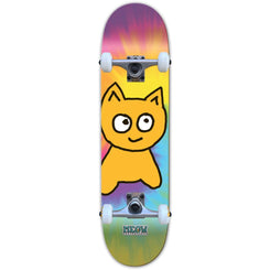 Meow Sticker Pile Soft Top Tie Dye Complete Skateboard - 7.25"