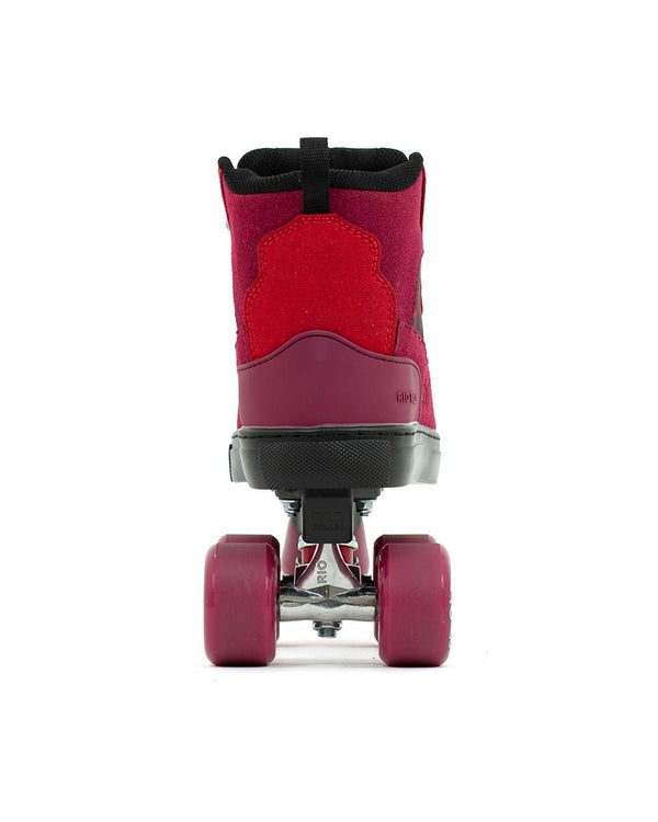 Rio Roller Beats Quad Skates - Red / Leopard
