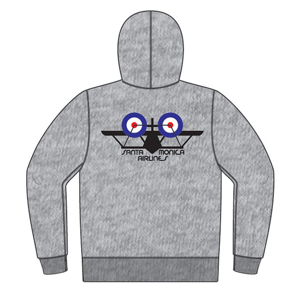 Santa Monica Airlines SMA Bi-Plane Hoodie Ash - XL