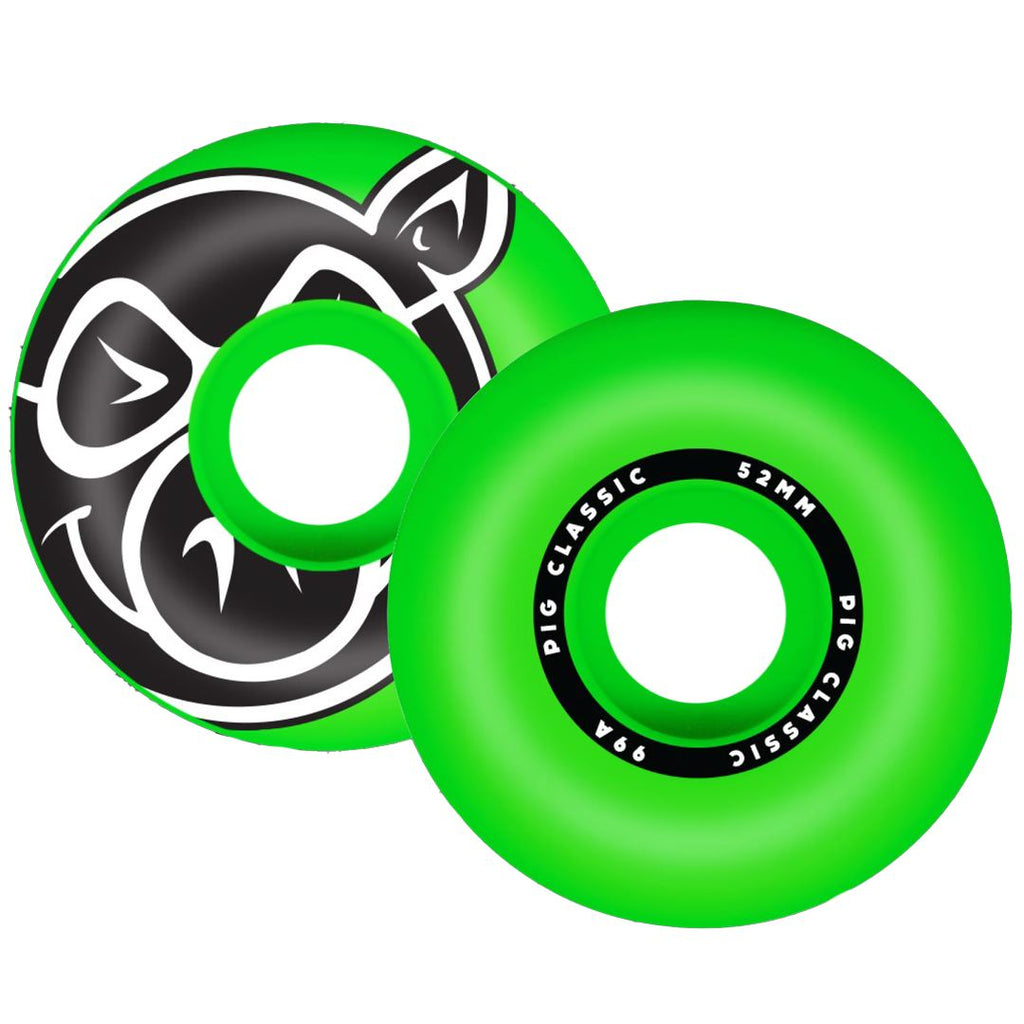 Pig Skateboard Wheels Classic / 99A Green - Skatewarehouse.co.uk