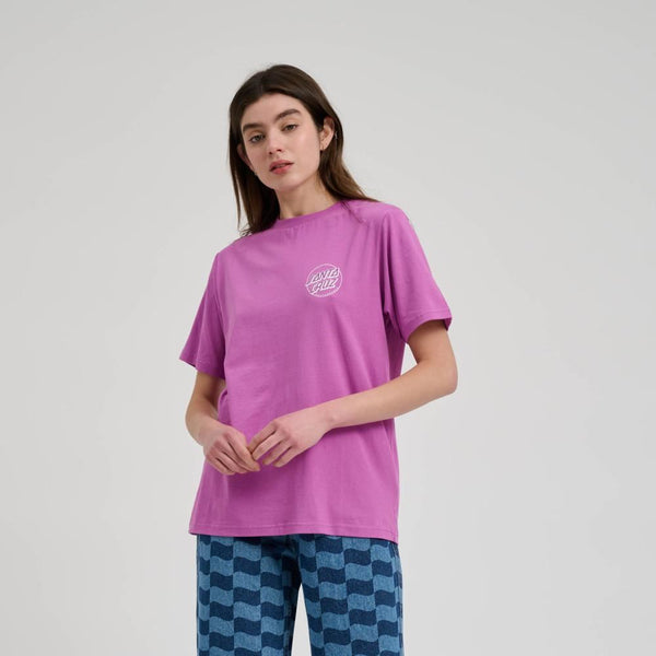 Santa Cruz Womens T-Shirt Partial Dot T-Shirt - Hyper Violet - Skatewarehouse.co.uk