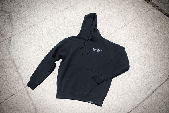 Miles Logo Hit Hoodie Black - Skatewarehouse.co.uk