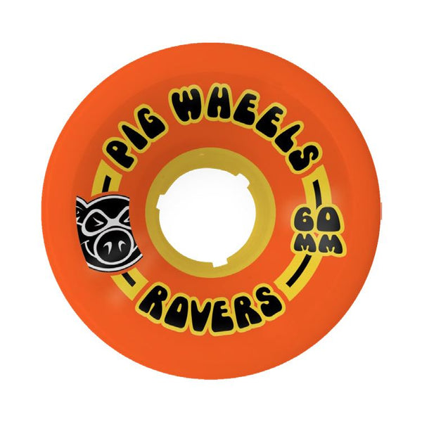 Pig Rover Orange / Yellow Core / 85A Skateboard Wheels - 60mm