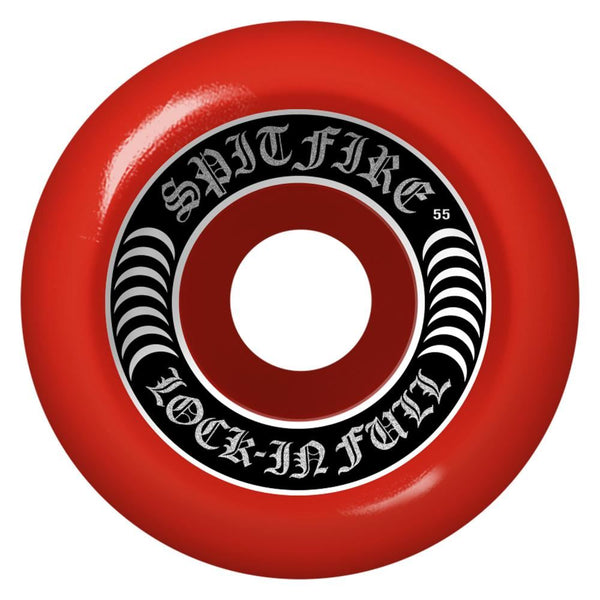 Spitfire Formula Four Skateboard Wheels Lock In Full 99 DU - Red - Skatewarehouse.co.uk
