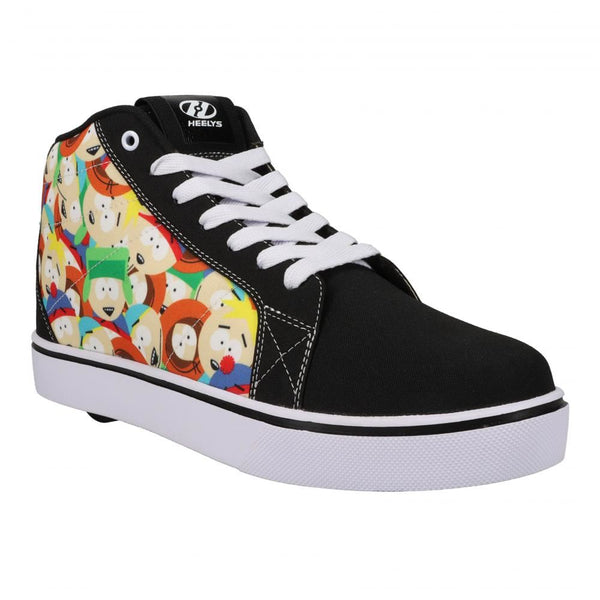 Heelys x South Park Racer Mid SP - Black / White / Yellow - Skatewarehouse.co.uk