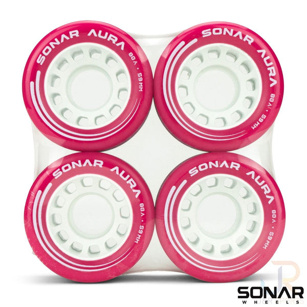 Sonar (4) Aura - Fuchsia / 88a Skateboard Wheels - 59mm