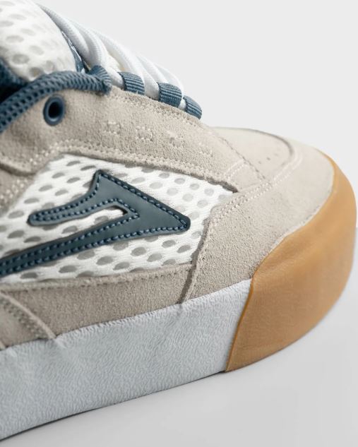 Lakai Payload Skate Shoes White Suede Blue Gum - UK 8