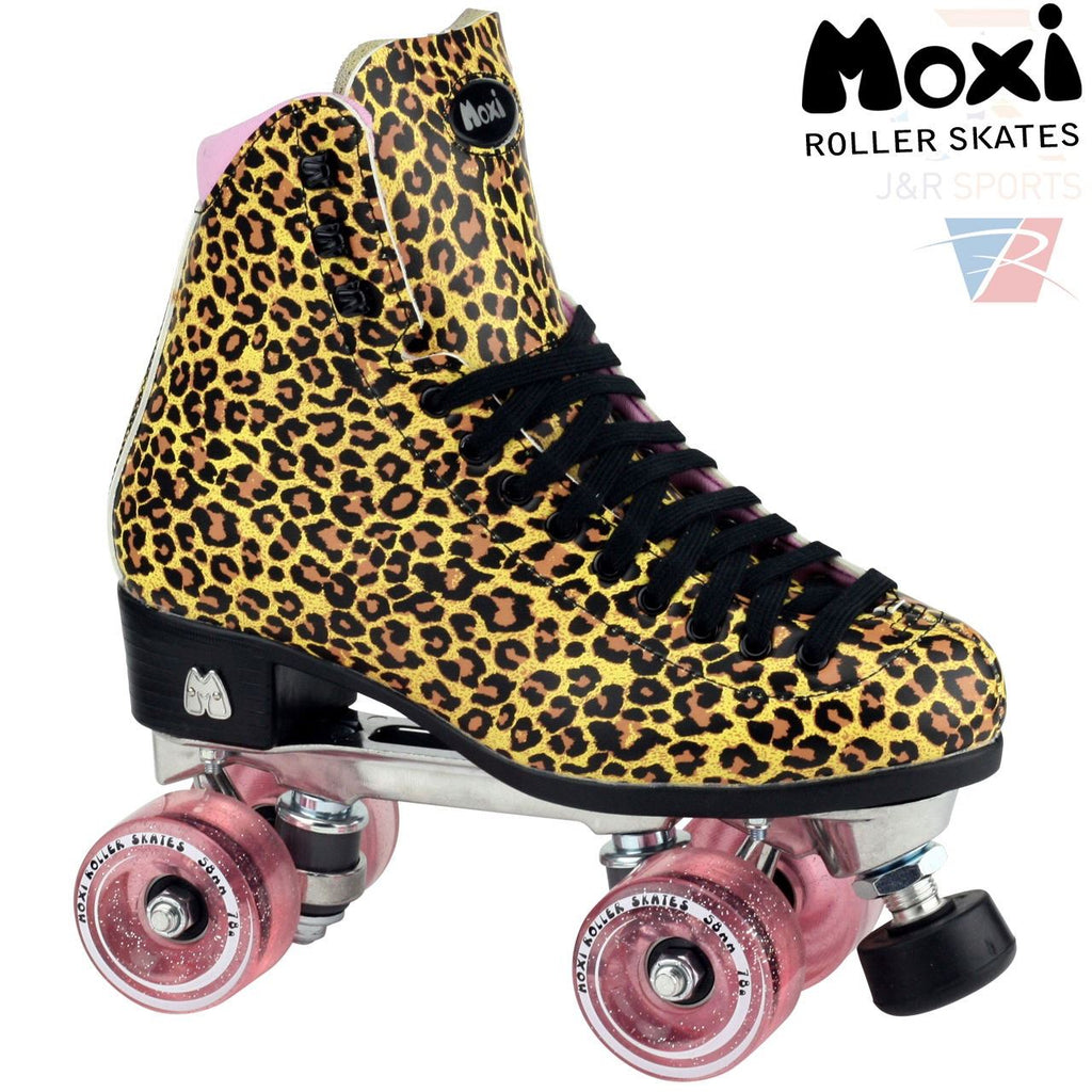 Moxi Skates Ivy Jungle Leopard/Pink Quad Skates - Skatewarehouse.co.uk