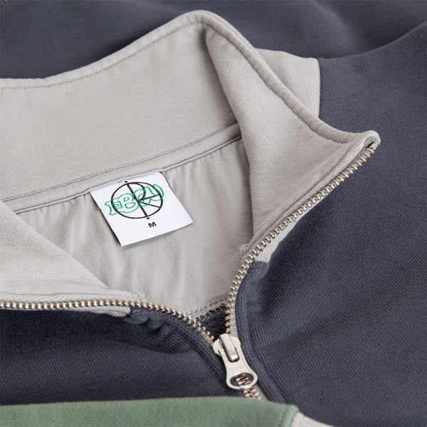 Polar Skate Co Frankie Half Zip Sweatshirt | Tribal (Grey Blue / Silver)