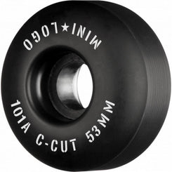 Mini Logo Skateboard Wheels C - Cut 2 101a Black - 53mm - OUTLET