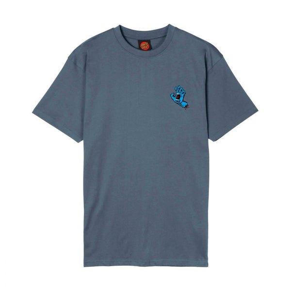 Santa Cruz T-Shirt Screaming Hand Chest T-Shirt - Storm Grey - Skatewarehouse.co.uk