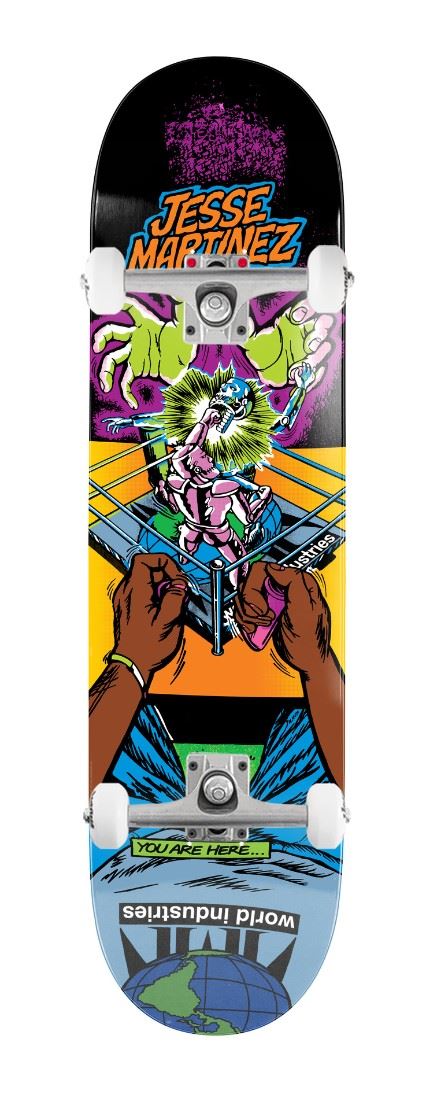 World Industries Jesse Martinez Rock'em Sock'em Popsicle Multi x Venom Custom Complete Skateboard - 8.5"