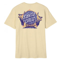 Santa Cruz T-Shirt Knox Firepit Dot - Sand - Skatewarehouse.co.uk