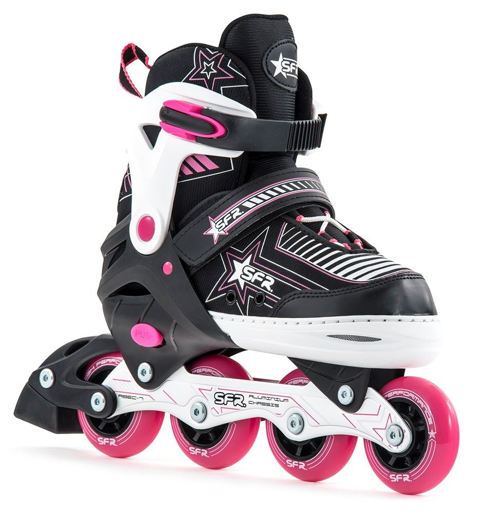 SFR Pulsar Adjustable Children's Inline Skates - Pink - Skatewarehouse.co.uk