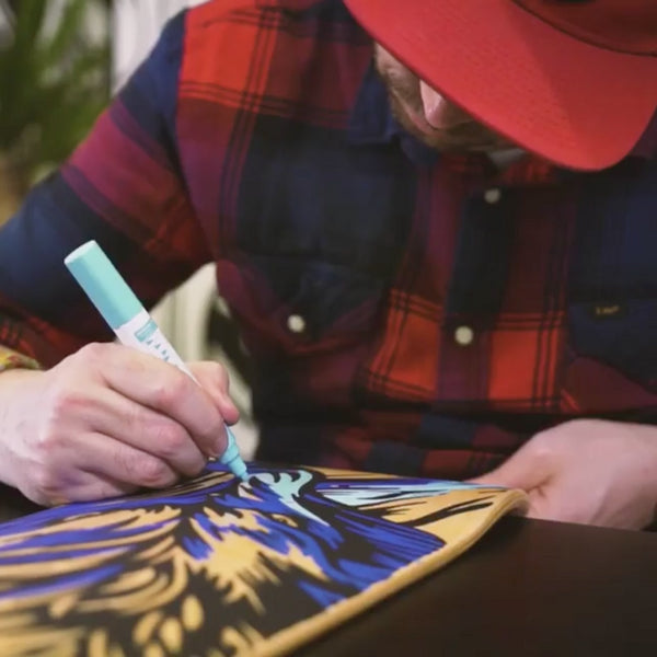 Venom Skateboards Deck With Colour Create Pens & Free Deck Wall Hanger - Skatewarehouse.co.uk