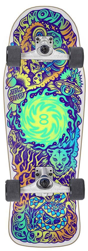 Santa Cruz VX Winkowski Dope Planet Shaped x Mindless Custom Surf Skate Skateboard - 10.34
