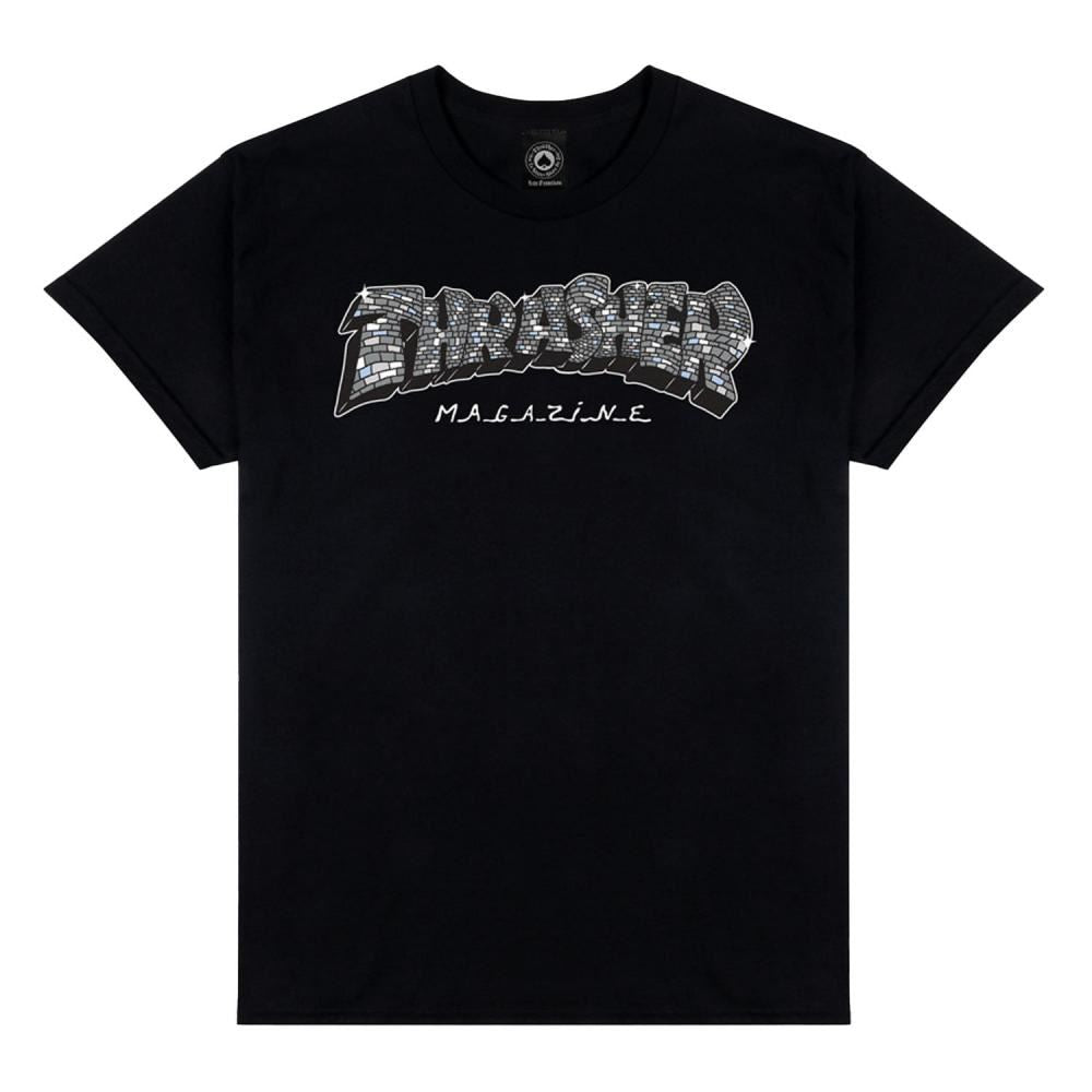 Thrasher T-Shirt Disco By Spanky - Black - Skatewarehouse.co.uk