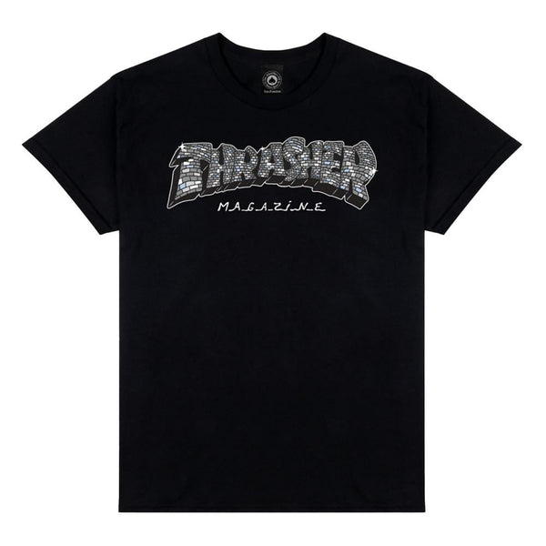 Thrasher T-Shirt Disco By Spanky - Black - Skatewarehouse.co.uk
