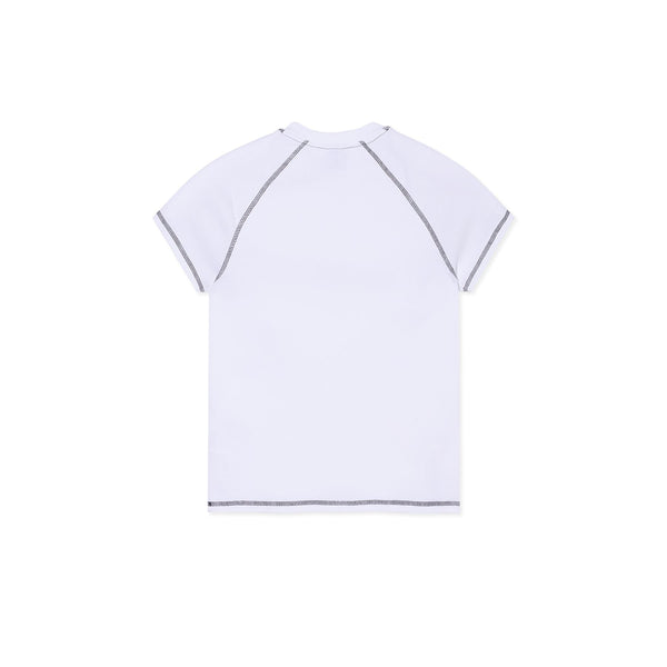 Polar Skate Co Baby Tee | Script Logo (White / Graphite) - XS