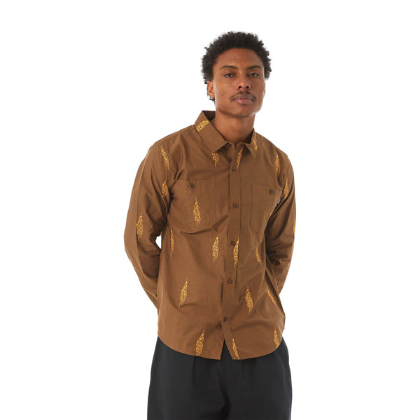 Larkin Embroidered Work Shirt (Bison)