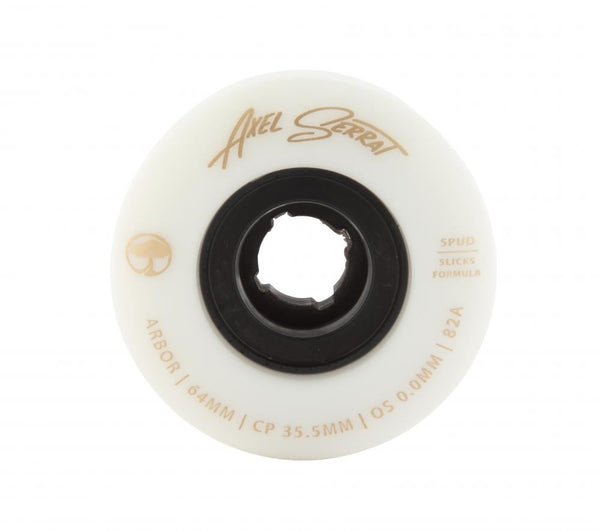 Arbor Signature Skateboard Wheels Spud Axel Serrat 82a - White - Skatewarehouse.co.uk