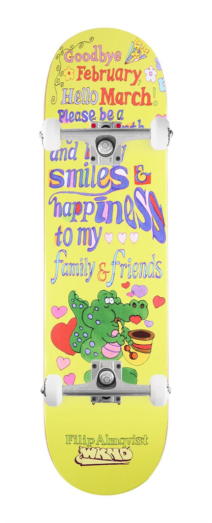 WKND Filip Almqvist 'Hello March' (WB) x Venom Custom Complete Skateboard - 8.375"
