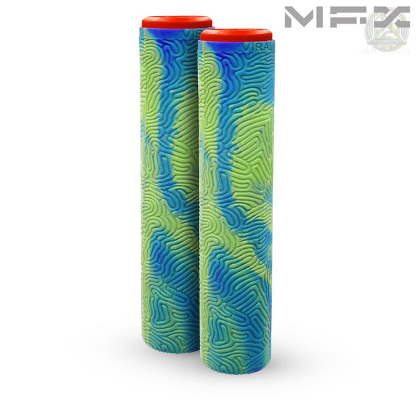Madd Gear Mfx Viral 180Mm Grind Grips - Blue / Lime - Skatewarehouse.co.uk