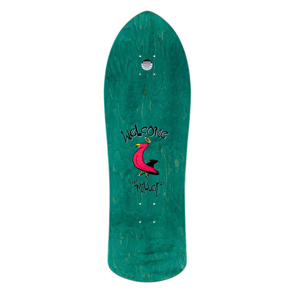 Welcome Skateboards Miller Beast on Crossbone 10 (Metalic Silver) Skateboard Deck - 10.0