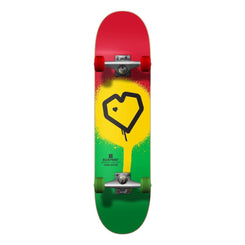 Blueprint x Tensor Spray Heart Rasta Complete Skateboard - 8.0" - Skatewarehouse.co.uk