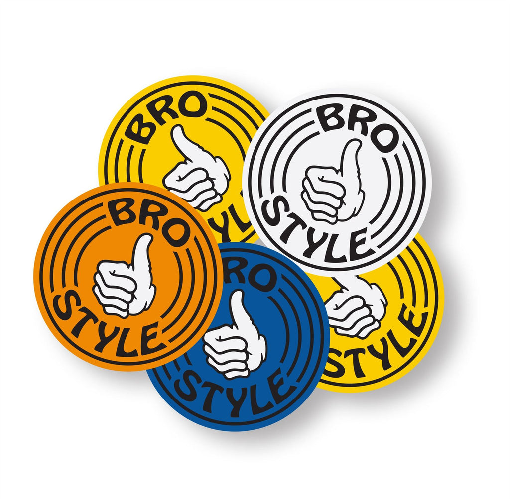 Bro Style OG Circle Logo Sticker Multi 5 Pack - L