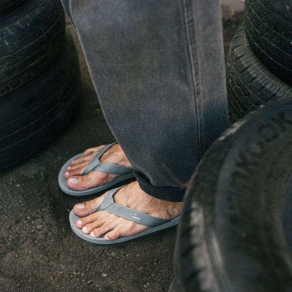 Indosole - Mens Flip Flops - Easy Living Lite - Granite Shoes