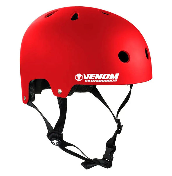 Venom Skateboards Pro Skate Skateboard Scooter Adjustable Helmet - Red