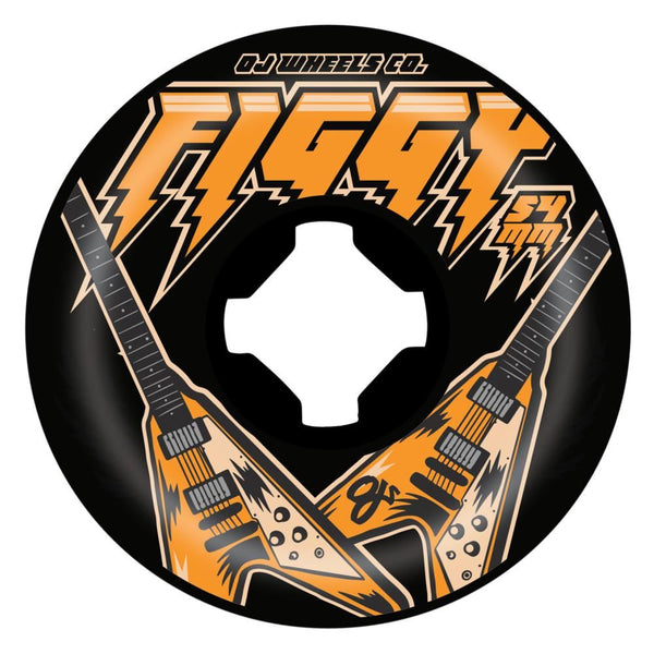 OJ Mini Skateboard Wheels Figgy Flying V Combos 99a - Black / White - Skatewarehouse.co.uk