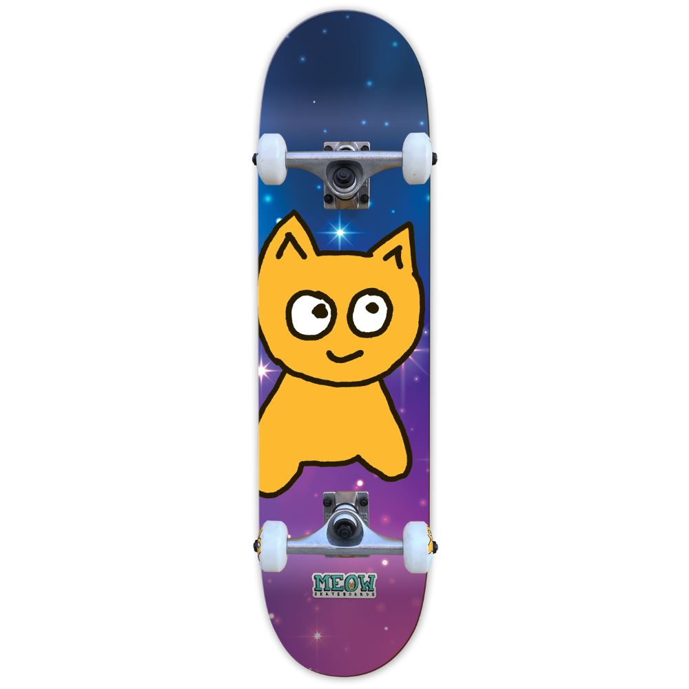 Meow Big Cat Galaxy Complete Skateboard - 7.5"