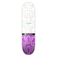 Blueprint x Sky Brown x MLSL Collab Bird White Holographic Skateboard Deck - 8.0"