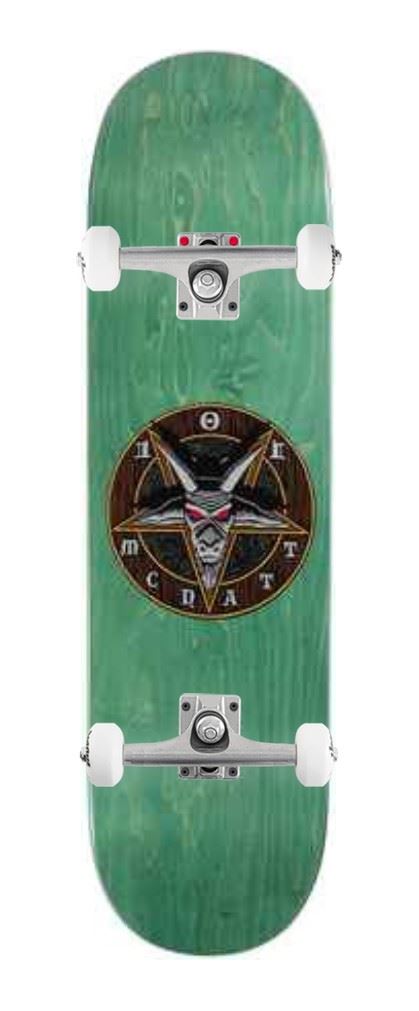 Heritage 101 Mcnatt Star Of Satan Ht Green x Venom Custom Complete Skateboard - 8.5