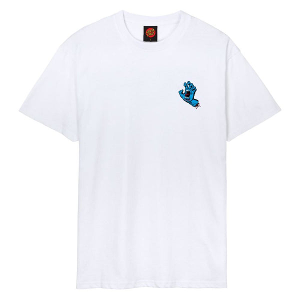 Santa Cruz T-Shirt Screaming Hand Chest T-Shirt White - M - Skatewarehouse.co.uk
