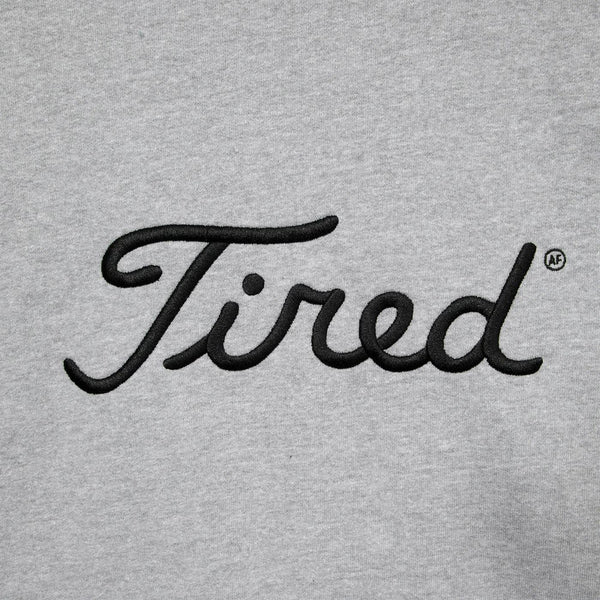 Tired Golf Crew Neck Fleece Grey - Grey HEATHER