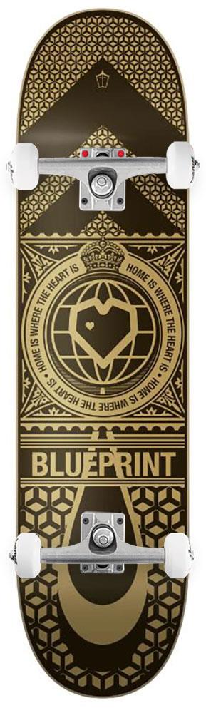 Blueprint Home Heart Black/Gold x Venom Custom Complete Skateboard - 8.125