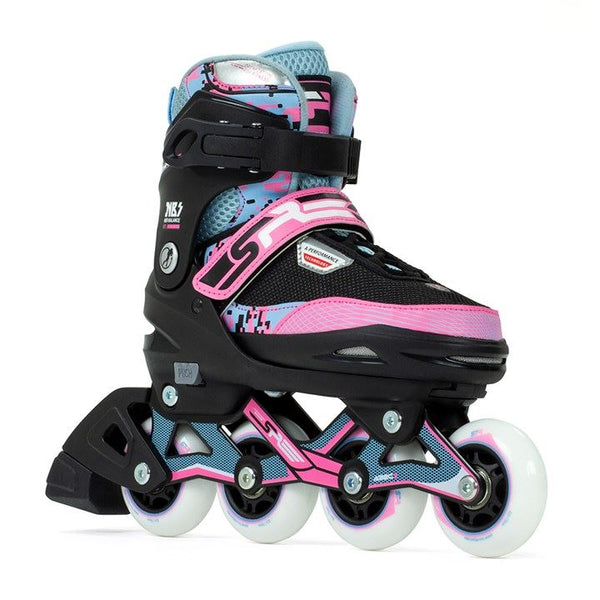 SFR Pixel Adjustable Inline Skates Green / Orange Bundle